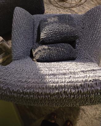 Poltrona reclinabile in pelle bordeaux