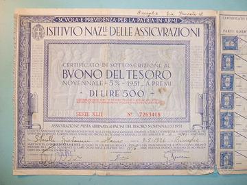 Buono del tesoro novennale del 1951