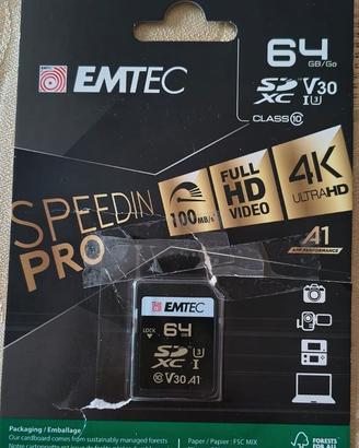 Scheda di memoria SD Emtec 64GB