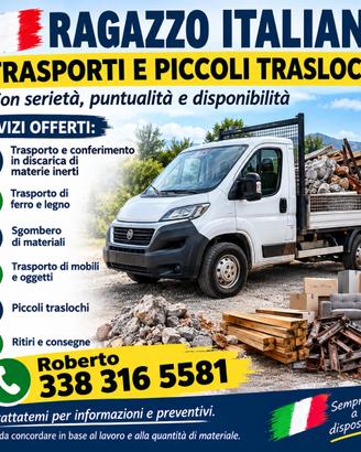 Eseguo trasporti e piccoli sgomberi