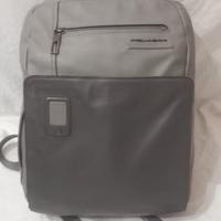 zaino piquadro grigio in pelle 