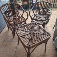 Set Vintage giardino con Tavolino e 4 sedie, da es