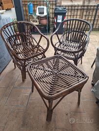 Set Vintage giardino con Tavolino e 4 sedie, da es