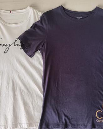 T SHIRT CALVIN KLEIN + TOMMY HILFIGER TG S /M