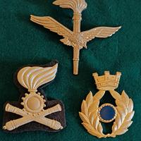 Fregi metallici per berretto da Ufficiale E.I.