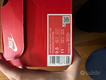 Nike more  uptempo low psychic blue nuove