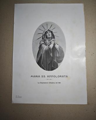 1911 Stampa Madonna Addolorata Maria Dolorosa35x25