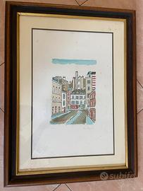 Orfeto tamburi litografia quadro