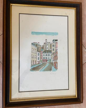 Orfeto tamburi litografia quadro