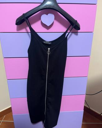 tubino nero berskha taglia xs mini sress con zip