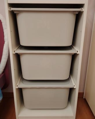 Mobile Trofast Ikea con 3 cestoni