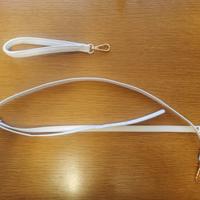 Set tracolla borsa + laccetto da polso bianco