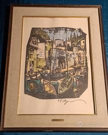 Arnulf Erich Stegmann xilografia paesaggio marino