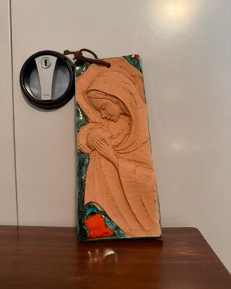 Formella in Terracotta Madonna con Bambino 1991