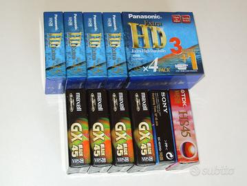 Lotto 14 Cassette VHS-C varie marche nuove