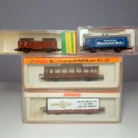 Scala N 1:160 - Treno di 4 carri merce a 2 assi