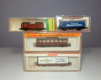 Scala N 1:160 - Treno di 4 carri merce a 2 assi