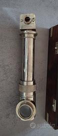 Periscopio ottico vintage in metallo con custodia 