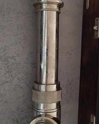 Periscopio ottico vintage in metallo con custodia 