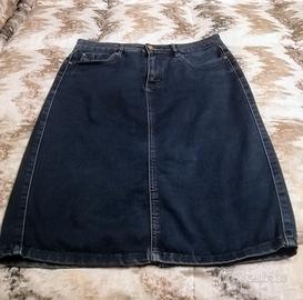 Gonna jeans blu taglia 46/48