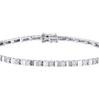 BRACCIALE TENNIS ORO 18kt. CON DIAMANTI ALTERNATI