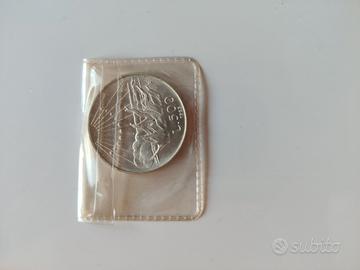 Moneta 500 Lire Argento 1965 - Centenario Dante Al