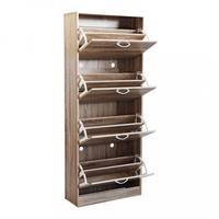 Scarpiera Con 4 Ante In Legno Design 60x24x150 H