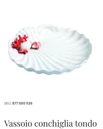 Vassoio/Centrotavola conchiglia 38x8cm