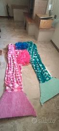 Plaid Coperta Sirena – Due Modelli con Parrucche C