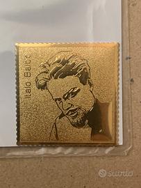 Francobollo in lamina dorata Italo Balbo