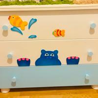 Cassettiera, fasciatoio e settimino Azur