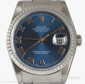 Rolex Datejust 16220 blu romano