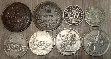 #2222 – 8 monete Regno d’Italia
