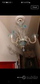 lampadario 3 luci Murano