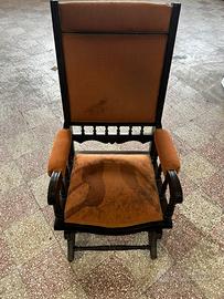 Sedia a dondolo vintage