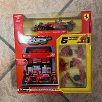 Bburago - 1/43 Ferrari F1 SF-24 Diorama Garage Pit
