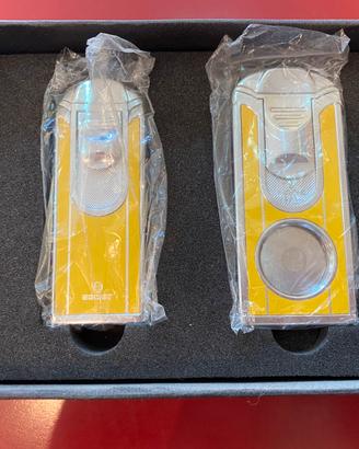 Egoist set tagliasigari e accendino colore giallo