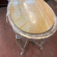 CONSOLLE DORATA E MARMO GIALLO