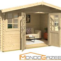Casa casetta legno giardino 40mm gazebo 340x410 cm