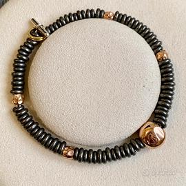 Dodo pomellato bracciale titanio oro rosa