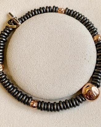 Dodo pomellato bracciale titanio oro rosa