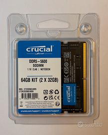 Crucial - DDR5 SODIMM 5600 64 Gb (2x32)