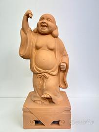 Statua di Buddha in ceramica biscotto