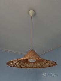 Lampadario in vimini