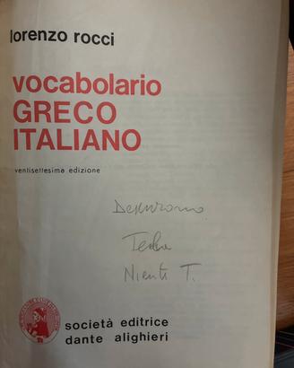 Vocabolario greco-italiano Lorenzo Ricci-Dante