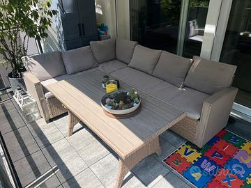 Set terrazzo balco giardino Tavolo divano angolare