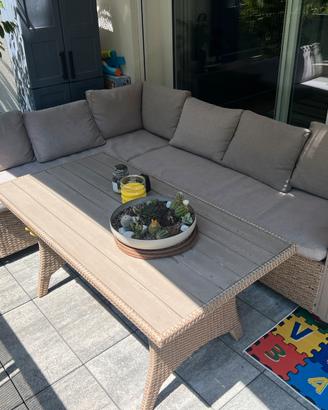 Set terrazzo balco giardino Tavolo divano angolare