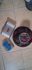 Subwoofer ,crossover e amplificatore