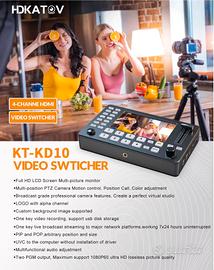 JT-KD10 Switcher e controller per video live