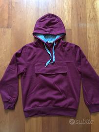 Felpa bordeaux con cappuccio tg XL